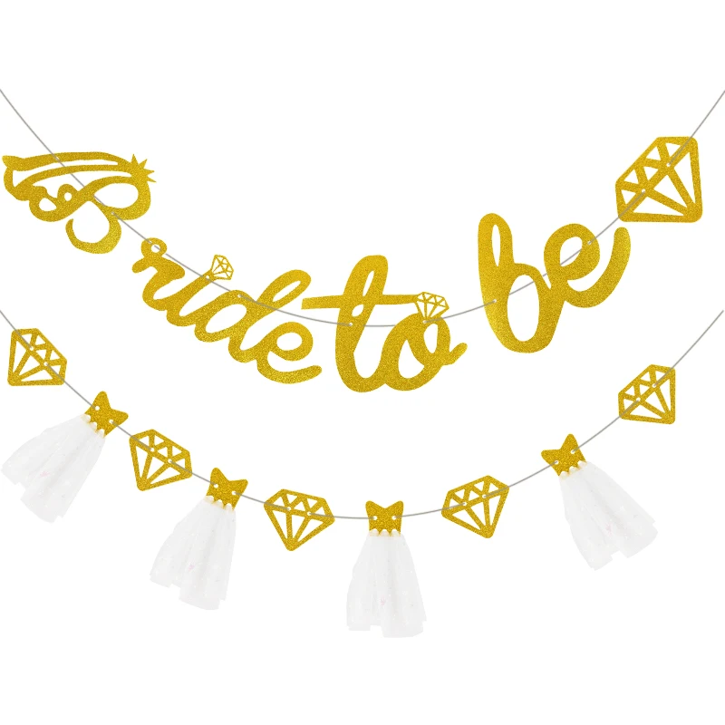 1pc Glitzer Roségold Braut zu sein Banner hängen Girlande Braut dusche Bachelorette Party Dekor Hochzeit Dekorationen liefert
