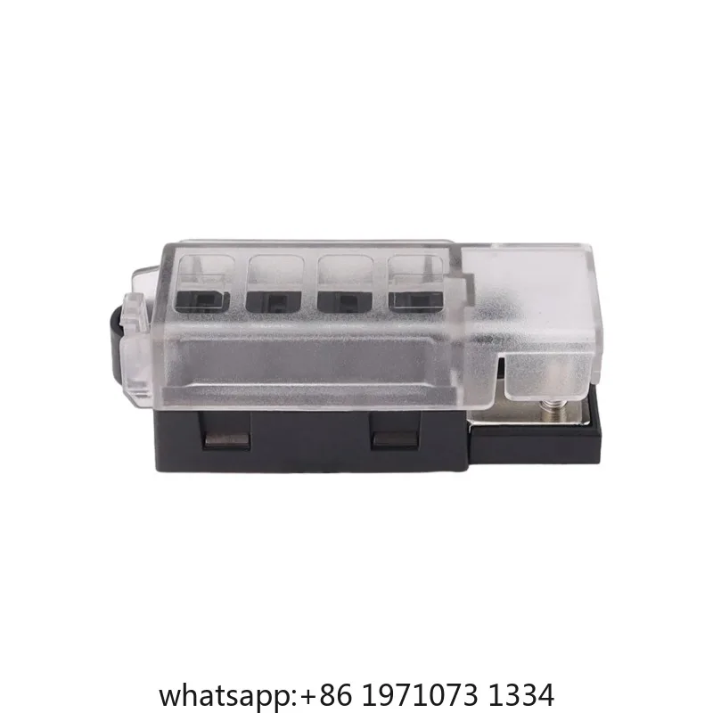 4 Way Car Fuse Box 1 IN 4 OUT Automotive Fuse Holder with Cover Screw Terminal Compact Circuit Protector