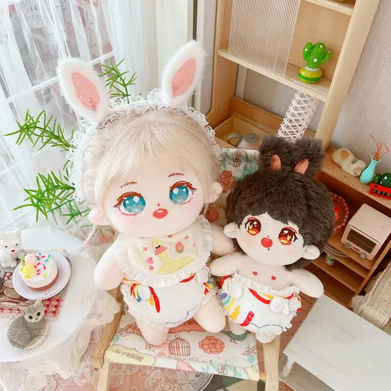 20CM Baby Doll Clothes Diapers+Saliva Towels Dress Up Cute Plush Dolls Accessories Generation Kpop EXO idol Dolls Gift DIY Toys