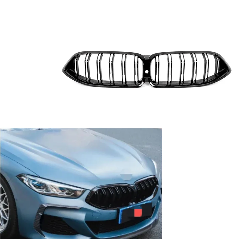 

High Quality ABS gloss black double slats grill For BMW 8 Series 2020 2021 2022 G14 G15 G16 front Grille