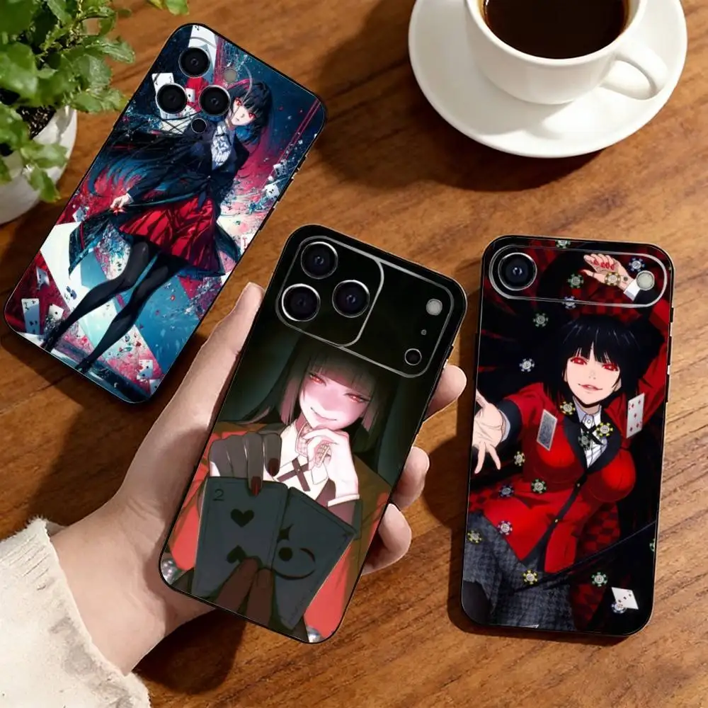 

Kakegurui Yumeko Jabami Phone Case For iPhone17,16,15,14,13,12,11 Plus,Pro Others Soft Black Cover