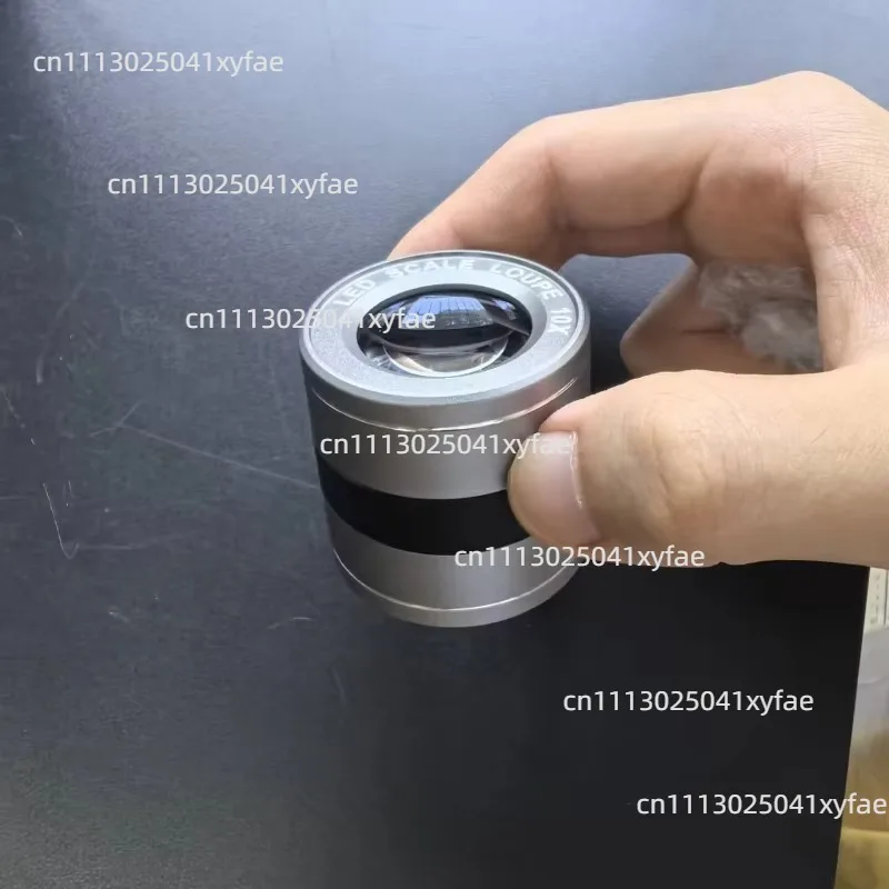 HD 10x Magnifying Glass with LED Lights, Measurement Loupe for Fabric Density Inspection Warp and Weft Direction