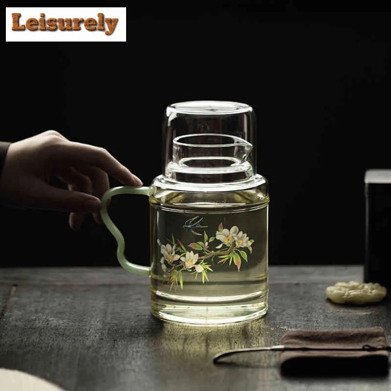 

860ml High Borosilicate Glass Cold Water Kettle Herbal Teapot Office Large Capacity Teapot Juice Kettle Water Storage Bottle Mug
