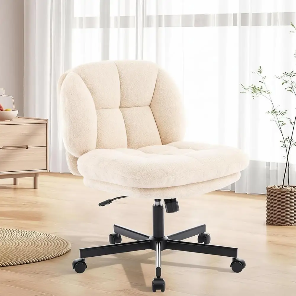 

Эргономичное офисное кресло на толстых амортизирующих ножках с колесиками, поворотное косметическое кресло с подлокотниками, регулируемое по высоте широкое компьютерное кресло для стола