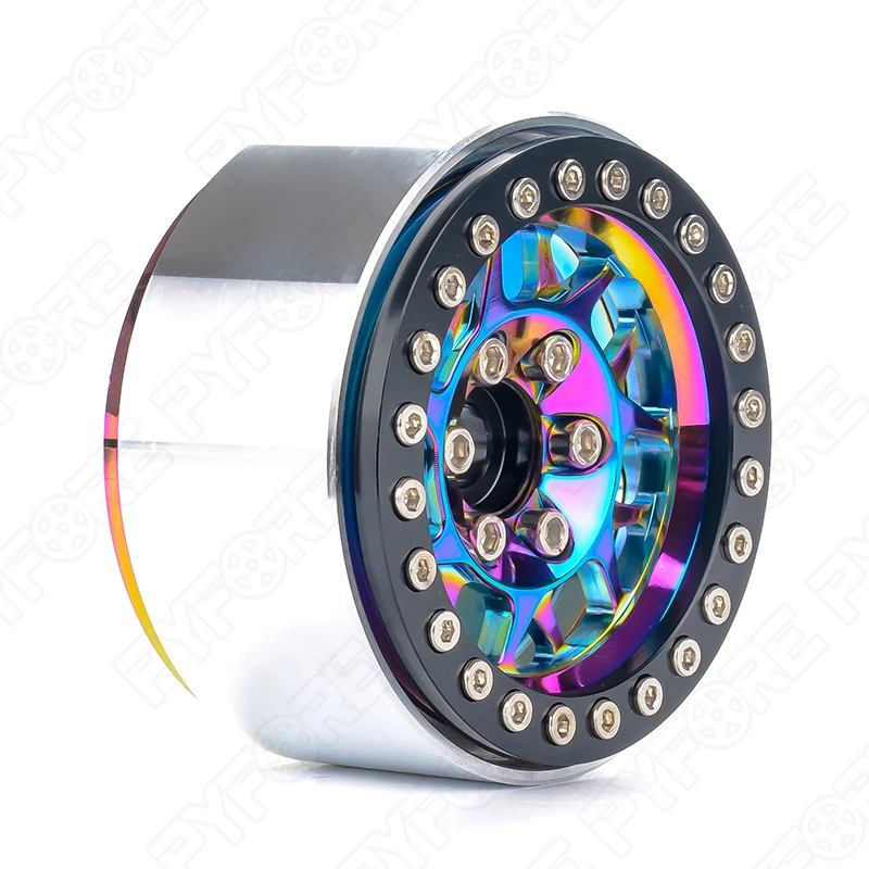 PYFORE 4 pezzi mozzo ruota in metallo da 1,9 pollici 56 mm accoppiatore 12 mm per mozzo ruota modello telecomando RC Y10