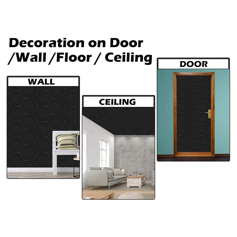 Hexagon Acoustic Panels Sound Proof Padding Hexagon Acoustic Absorption Panel For Recording Studio Office Home Acoustic