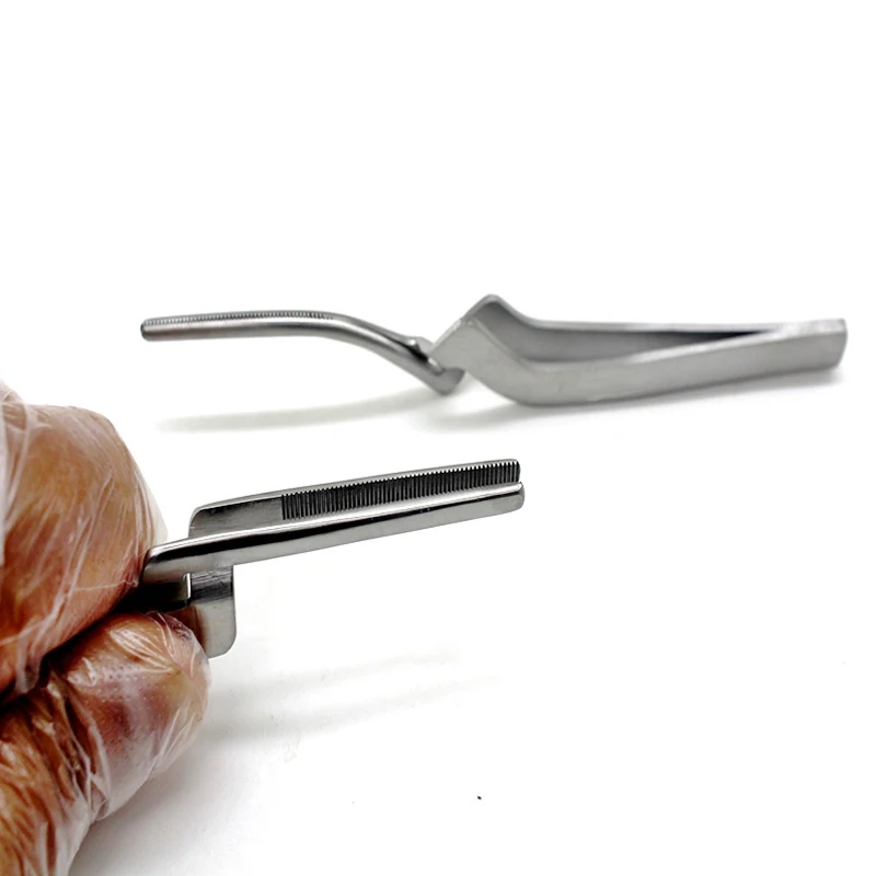 Stainless Steel Dental Articulating Paper Tweezers Straight Curved Occlusion Paper Plier Occlusal Strip Bite Forcep Instrument - Image 5