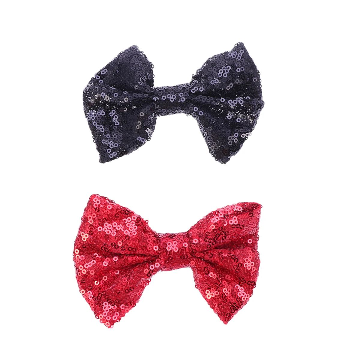 

2pcs Hair Clips Kids Bowknot Pins Sequin Durable Non Fading Hair Accessories Girls Stage Performance Daily Use