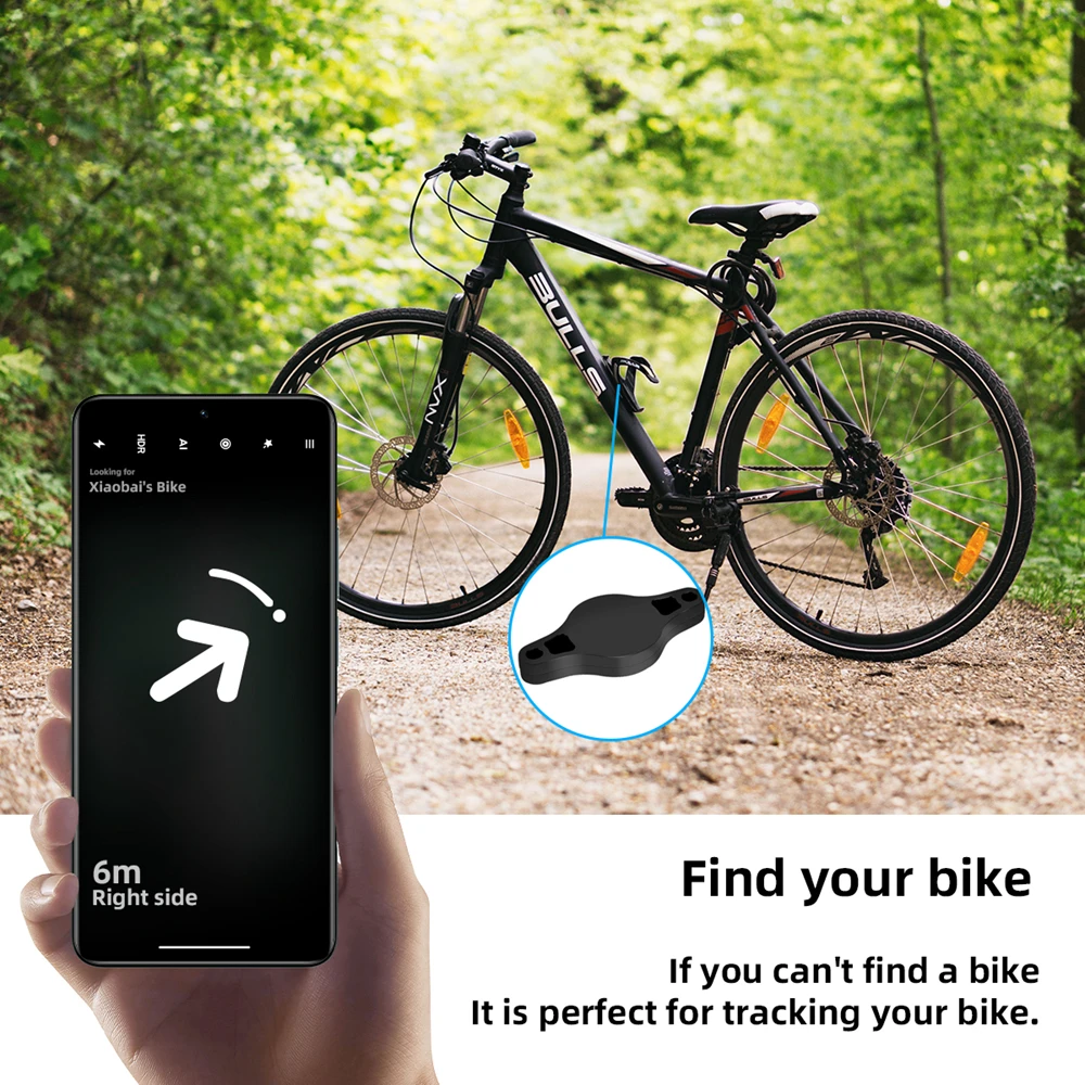لـ Airtag Bike Mount مقاوم للماء ومخفي مضاد للسرقة، حامل محدد موقع التثبيت، حافظة واقية للدراجة ذات علامة الهواء