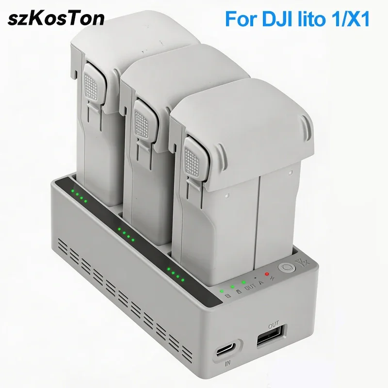 

For DJI LITO 1 X1 Battery Charging Hub Drone Battery Charger Charge 3-Way Battery LITO 1 X1 Drone Accessories