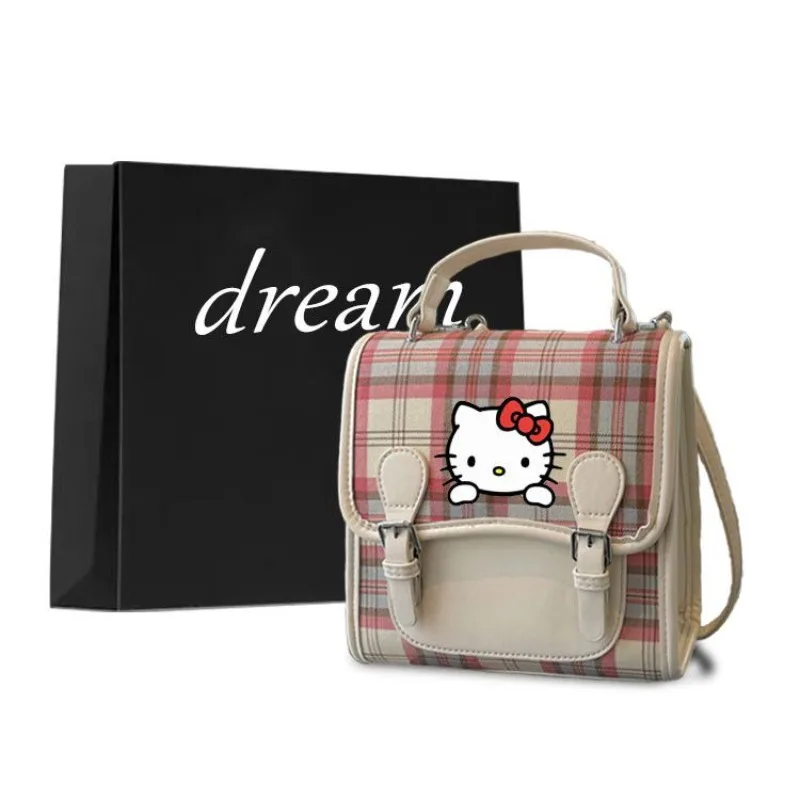 

Hello Kitty Anime Kawaii Sanrio Ins College Storage Bag Cute Cartoon Kt Cat Casual Backpack Schoolbag Lovely Gifts for Girls