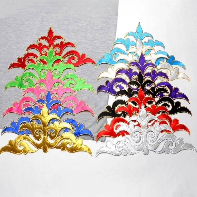 5pieces Ethnic embroidery, decal fabric, hot stamping, traditional Chinese opera, Hanfu, performance clothing accessories