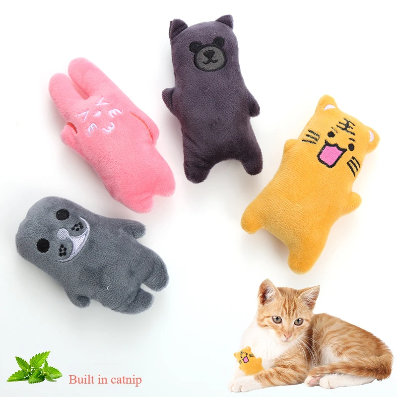 

Pet Supplies Rabbit Bear Seal Tiger Shaped with Catnip Plush Toy Self Relaxing Cat Toy