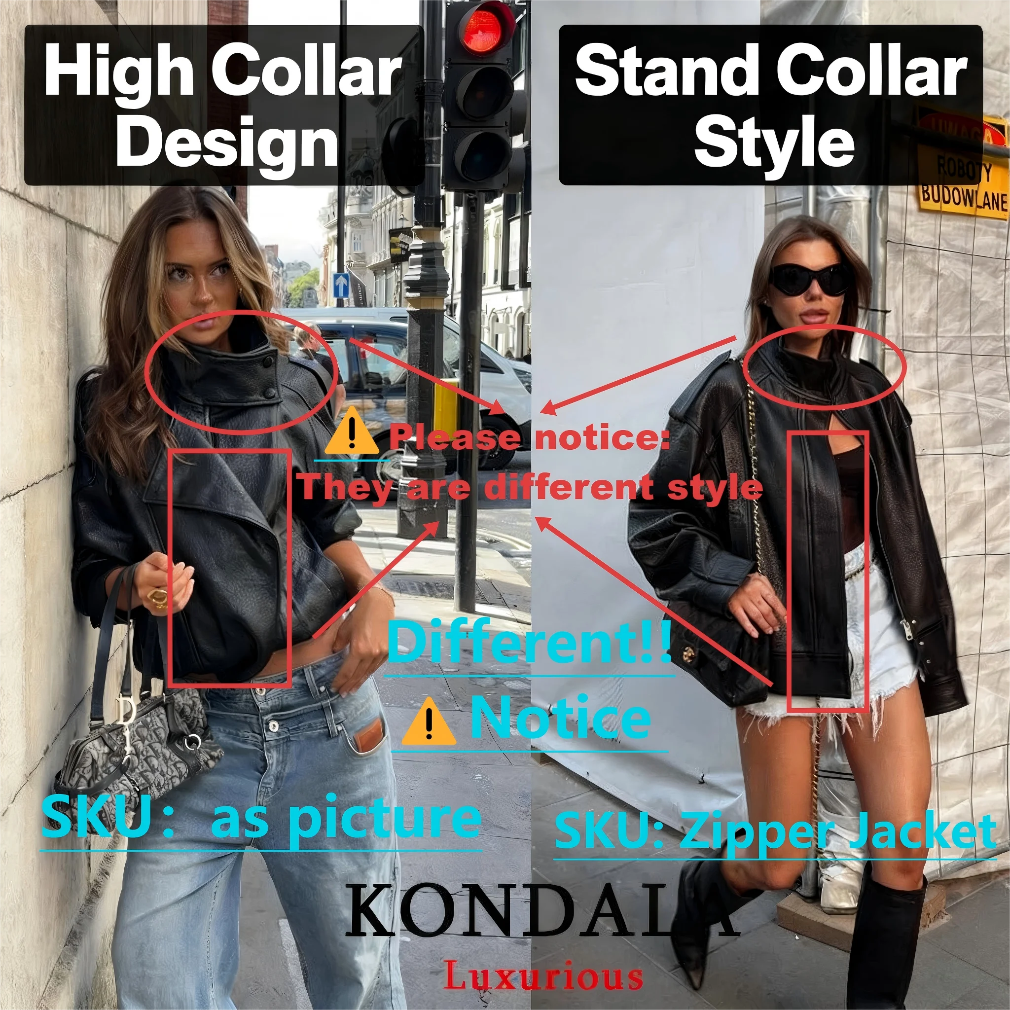 KONDALA Ležérní elegantní černé kožené bundy pro ženy s dlouhým rukávem, knoflíky, elastické nadměrné kabáty, módní podzimní streetwear kabáty 2025 - náhled 2