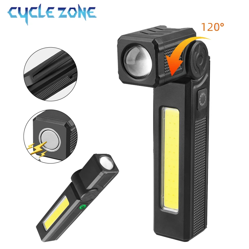 

COB фонарик ручной складной фонарь для кемпинга рабочий фонарь с магнитом уличная красная сигнальная вспышка рабочие фары для осмотра автомобиля