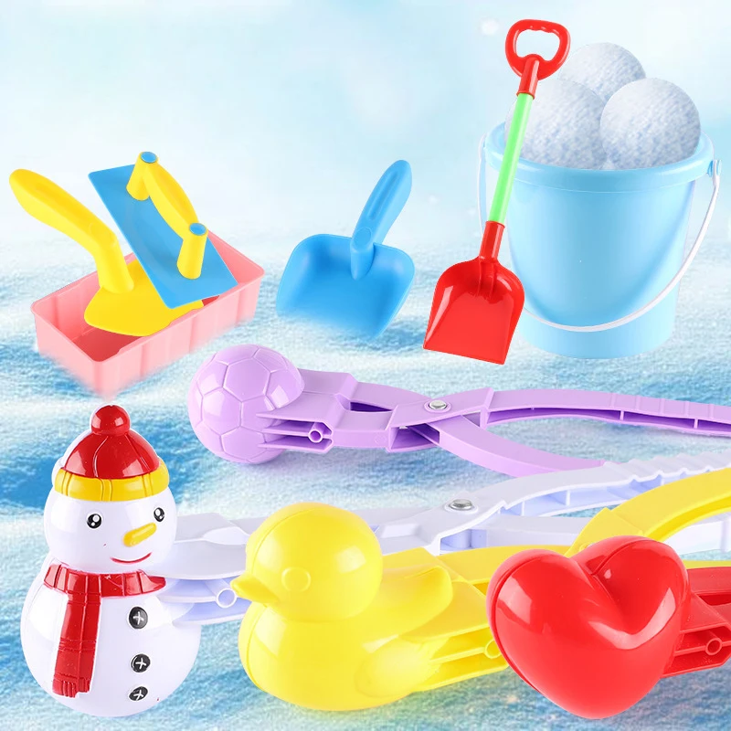 Snowball Clip Toy Snow Shovel Snow Clip Hairpin Snow Tool Children's Outdoor Small Yellow Duck Snowball Clip