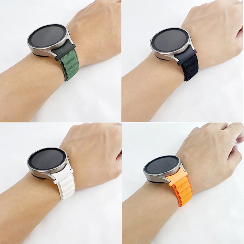 Sport Alpine Loop untuk jam tangan Samsung Galaxy, 6/5/4 44mm 40mm 5pro 45mm band G gelang nilon Galaxy Watch 6 klasik 43/47mm tali