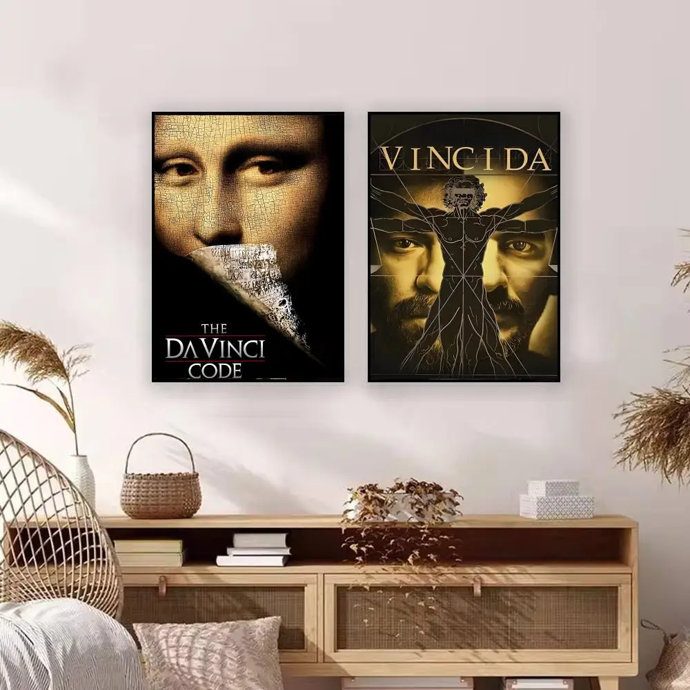 Movie T-The Da Vinci Code Poster Graffiti Art Posters, Chic Wall Decor for Home, Studio, Office & Coffee Shop