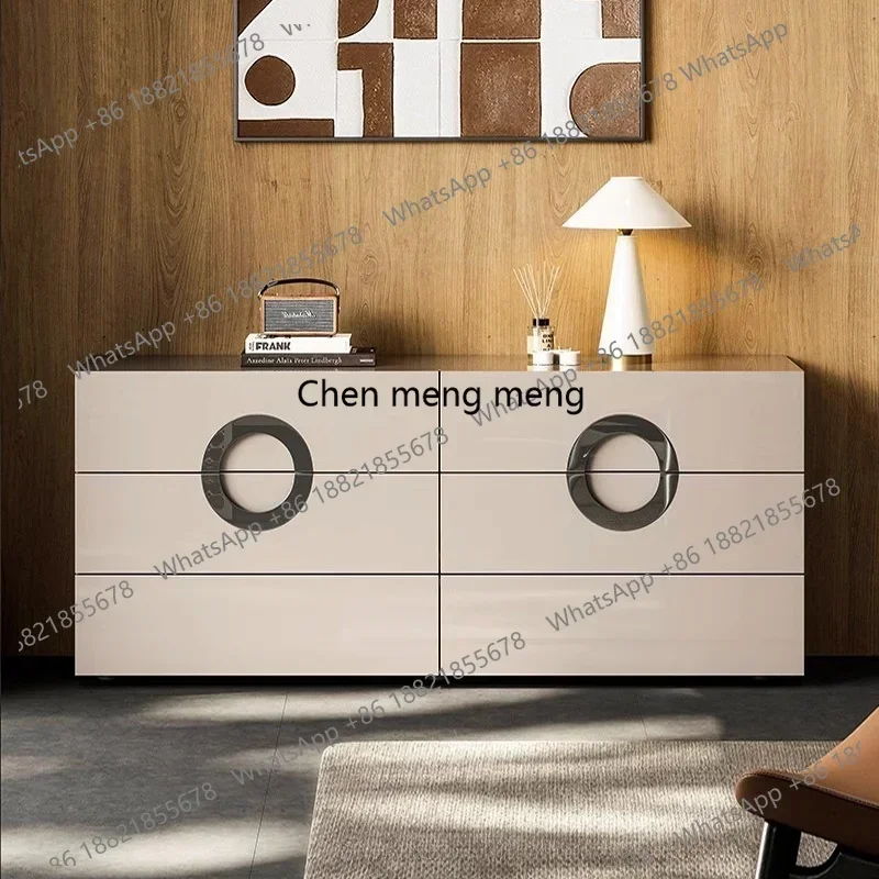 

D182Italian Designer Normcore Sideboard Luxury Modern Wood Metal Home Entrance Cabinet For Living Room Kitchen Home Furniture