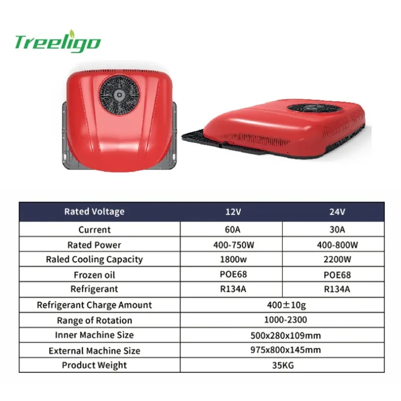 أحمر أو أبيض 12 فولت مدرب Rv على السطح عجلة فيريس رافعة شوكية Rc شاحنات قارب مقطورة مكيف الهواء #4