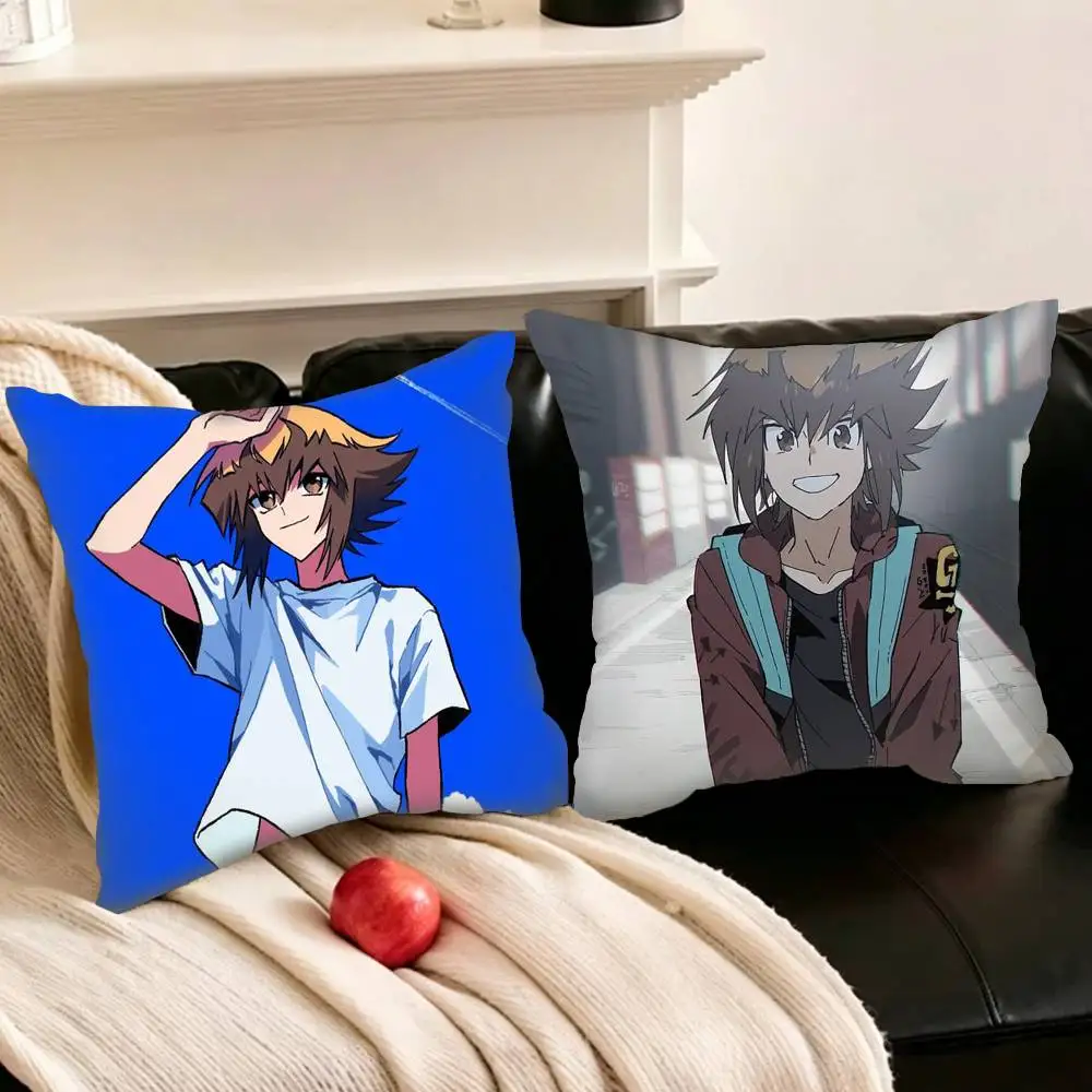 

YU GI OH GX Hero J-Jaden Y-Yuki Various Sizes Square Pillowcase For Car Home Bedchamber Decor