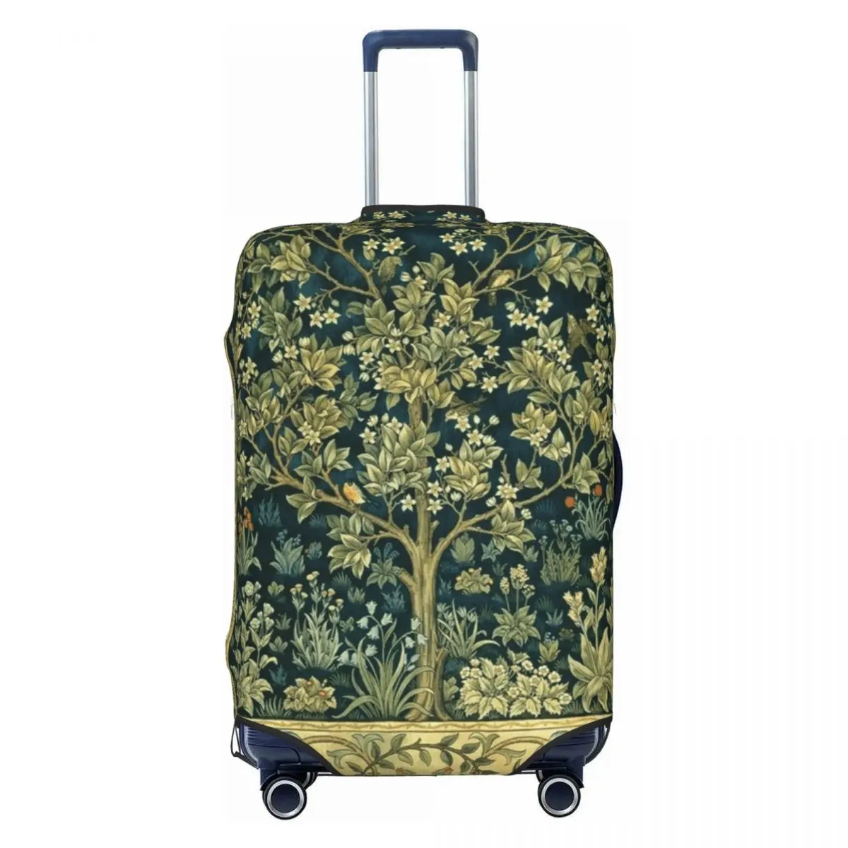 

Изготовленный на заказ чехол для чемодана «Древо жизни» Уильяма Моррис, эластичный дорожный чемодан с цветочным текстильным узором для 18-32 дюймов