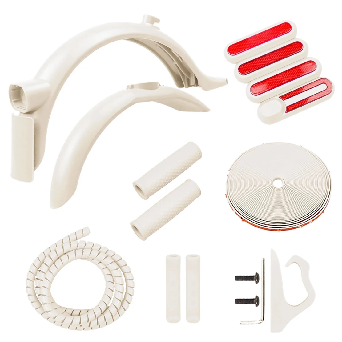 Coloured Mudguard Kit for Xiaomi M365 1S Pro 2 Scooter Fender Line Tube Anti-Collision Strip Handlebar Grip 3