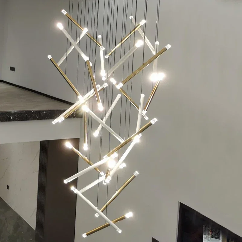 Nordic Led Ceiling Chandelier For Room Staircase Living Room Creative Design Lamp Home Decor Modest Lamps Lustre Home Appliance