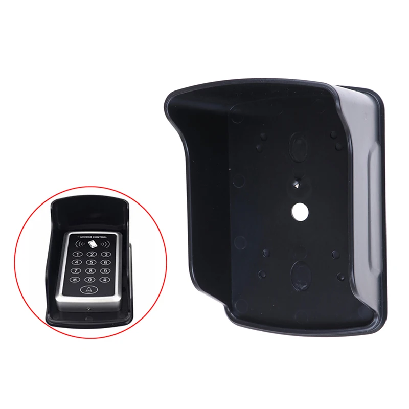Tampa impermeável para Rfid Metal Access Control, teclado capa de chuva, plástico impermeável Shell, tampa exterior campainha