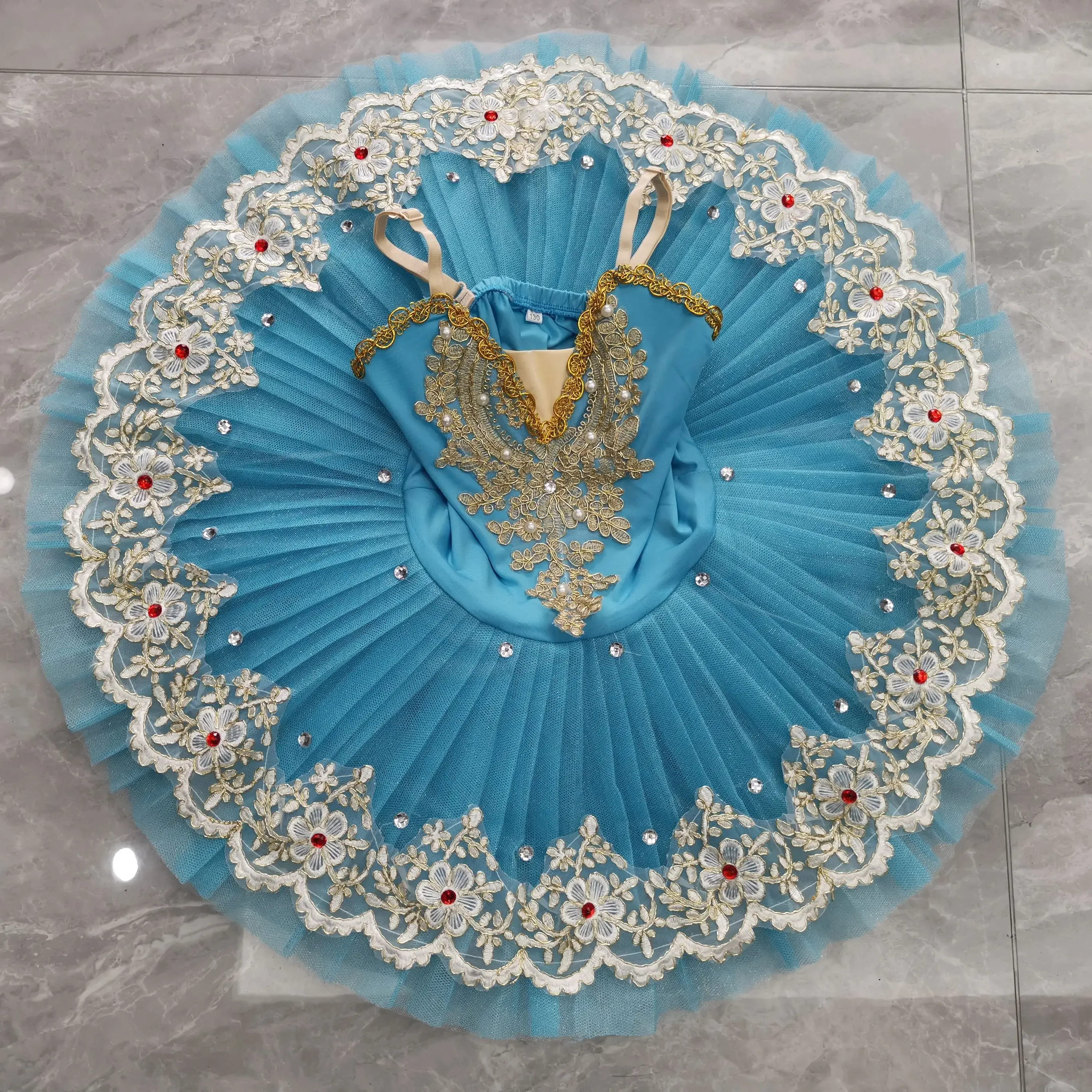 Blue Ballet Tutu Skirt For Children's White Swan Lake Costume Ballerina Dress Professional Ballet Dress For Child Kids Girls