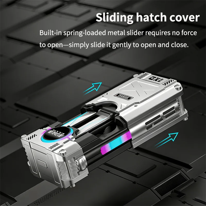 

Cool Mecha Style Bluetooth Earphone RGB Light Effect Supports Reverse Charging Sliding Hatch Cover Gaming Earphone