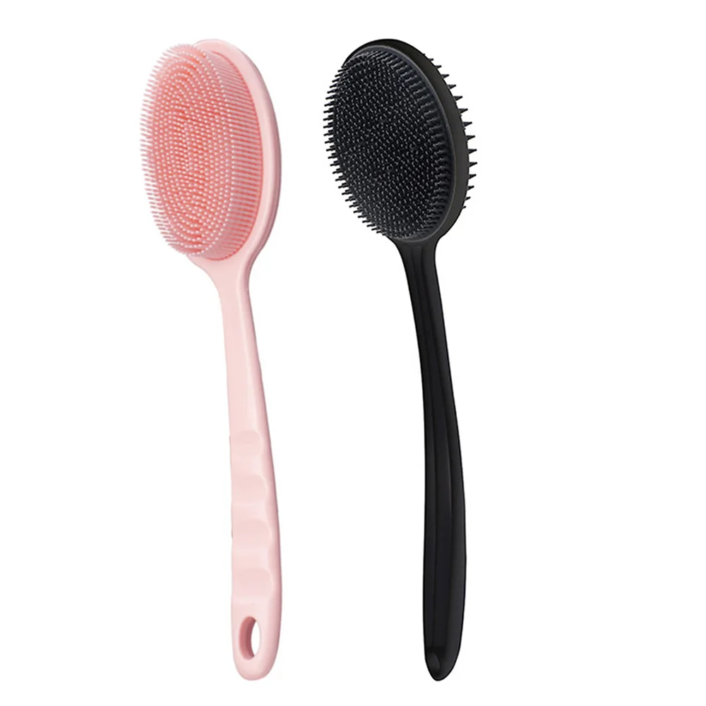Escova macia para banho, esponja para banho e chuveiro, escova esfoliante com alça, massageador de