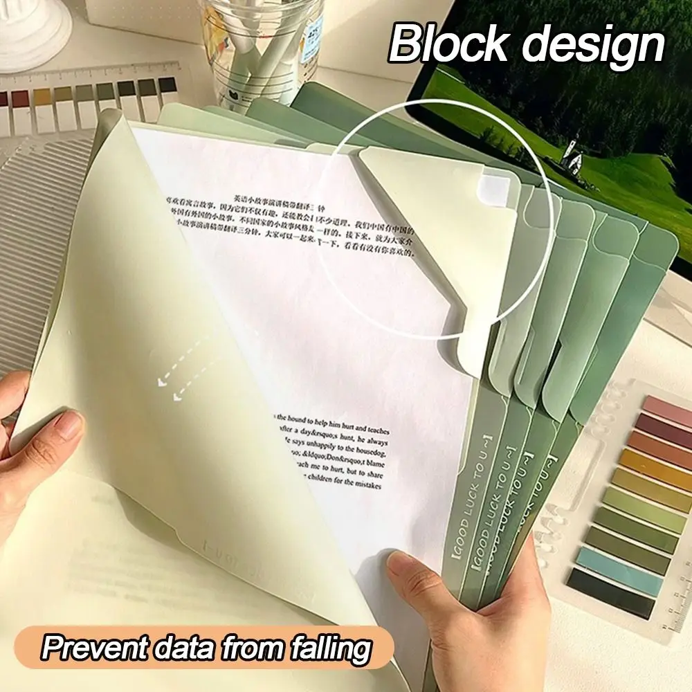 

5pcs/set Portable Plastic File Folders Waterproof Clipboard Document Bag Large Capacity Sorting Storage Bag Stationery