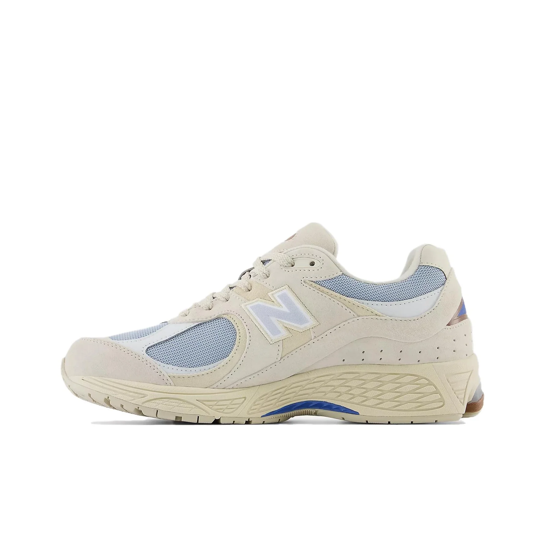 New Balance NB 2002R - حذاء جري كاجوال متعدد الاستخدامات، قديم، منخفض القطع للرجال والنساء، لون رمادي وأزرق.