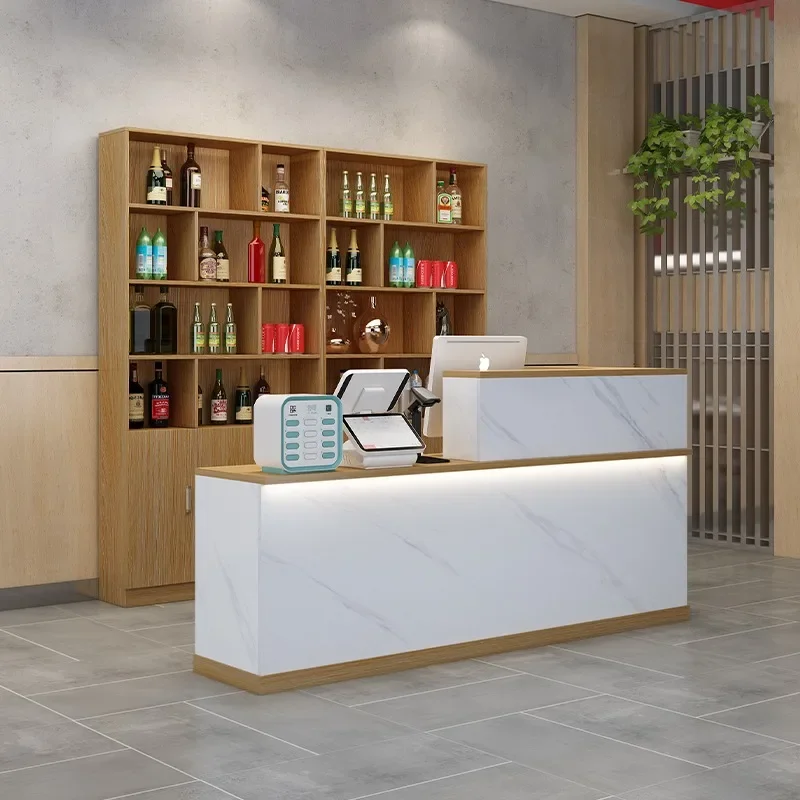 

Aesthetic Salon Reception Counter Office Secretary Furniture Entrance Tables Luxury Front Desk Clothes Modern Beauty Institute