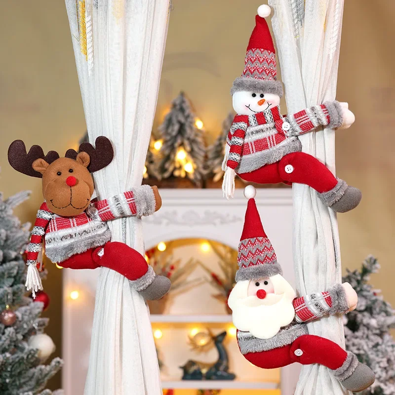 

Santa Claus Christmas atmosphere chandelier decoration cute Santa Claus curtain buckle Christmas pendant gift decoration