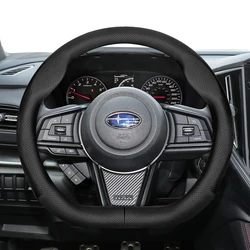 For Subaru Round D-Shaped Steering Wheel Cover Ultra-Thin Fit Forester Sh Sk Sj Impreza Levorg Xv Outback Wrx Crosstrek 2024 Brz