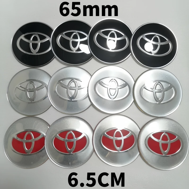 65mm Car Wheel Center Hub Caps Stickers Emblem For Toyota Camry Corolla Tundra Hilux Rav4 Land Cruiser Tacoma badge Accessories