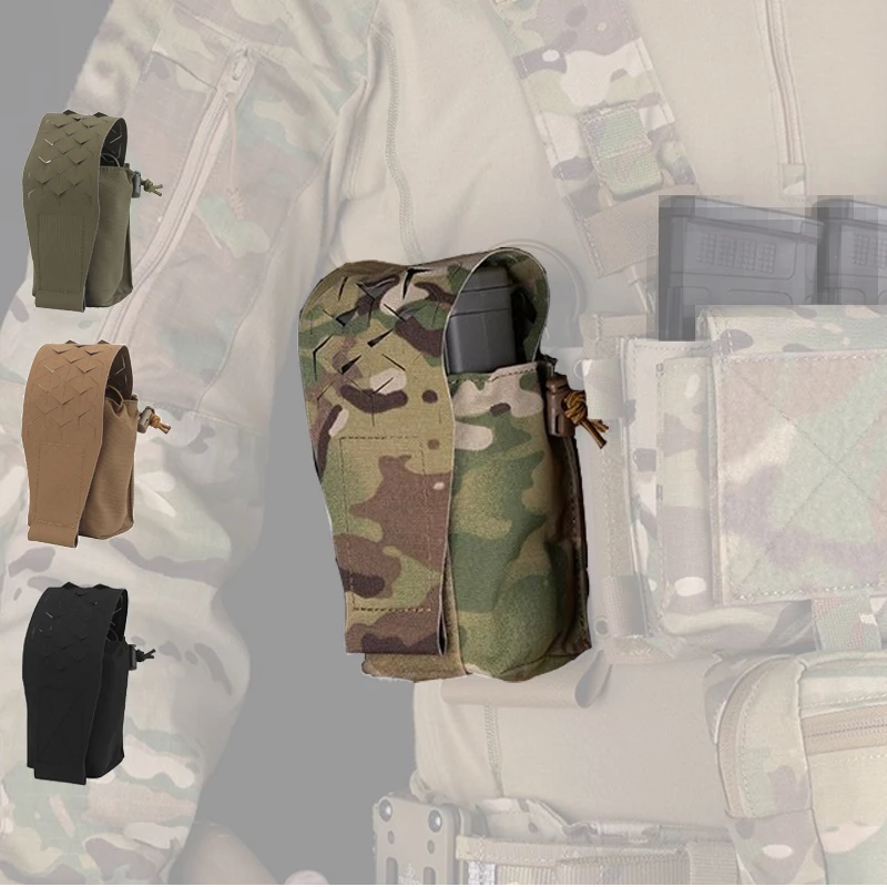 SPUD Equipment Vestaccessoires, Molle Geschikt voor 5.56/7.62 Tijdschrift Walkie-talkie Opslagholster, Multifunctionele opbergtas