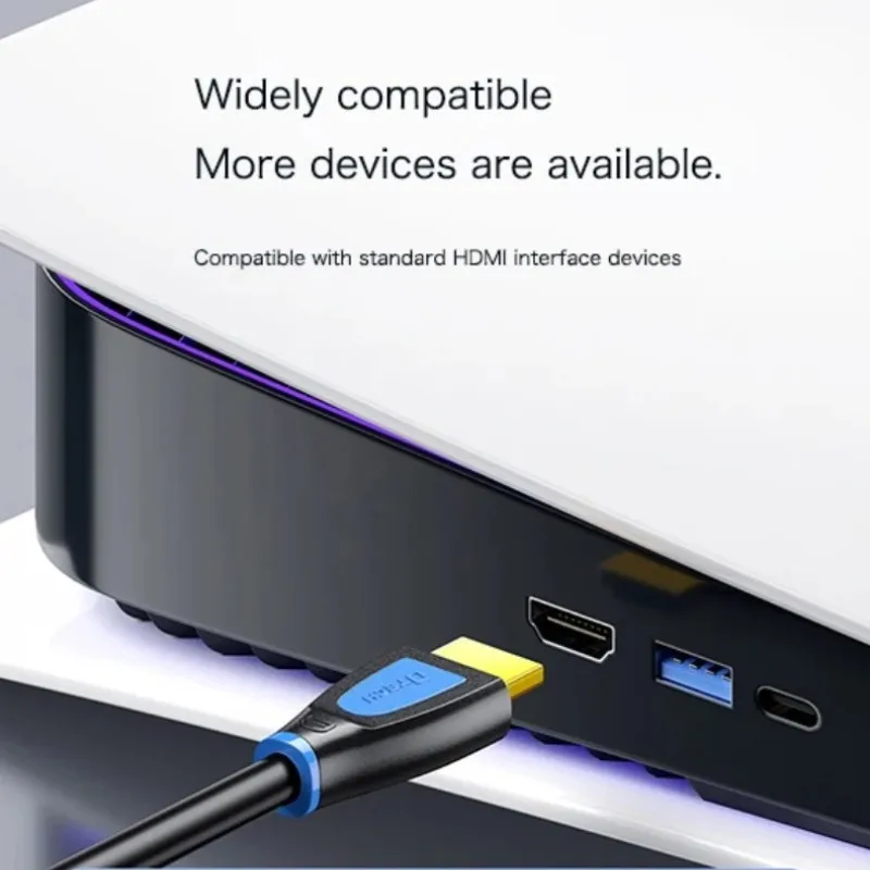 DTECH HD Video Cable 8m 4K 60Hz 1080P Resolution 18Gbps 2.0 Version HDMI-HDMI Cable