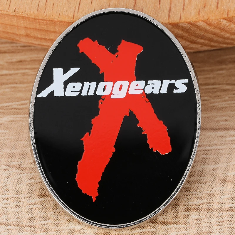 Xenogears-insignia de logotipo, Pin de esmalte, broche de inspiración para juegos RPG, regalo de moda para jugadores, colecciona