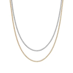 2mm Tennis Chain Necklaces Female Silver Gold Color Stainless Steel Iced Out Neck Chain For Women Fashion Jewelry Chocker 2024