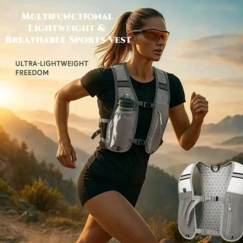 New Biking Running /;Storage Vest Backpack Lightweight'' Running Vest Reflective Hydration Water Chest Pack Phone Storage Pocket