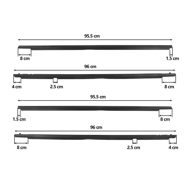 For Toyota Corolla 2009-2013 4Pcs Car Side Window Glass Door Sealant Strip Weatherstrip Rainproof Weather Strip