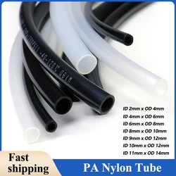 PA6 나일론 튜브 공압 공기 압축기, 부드럽고 단단한 고압 PA 오일 파이프, 2mm, 4mm, 6mm, 8mm, 9mm, 10mm, 12mm, 1 m, 2m, 5 m, 10m