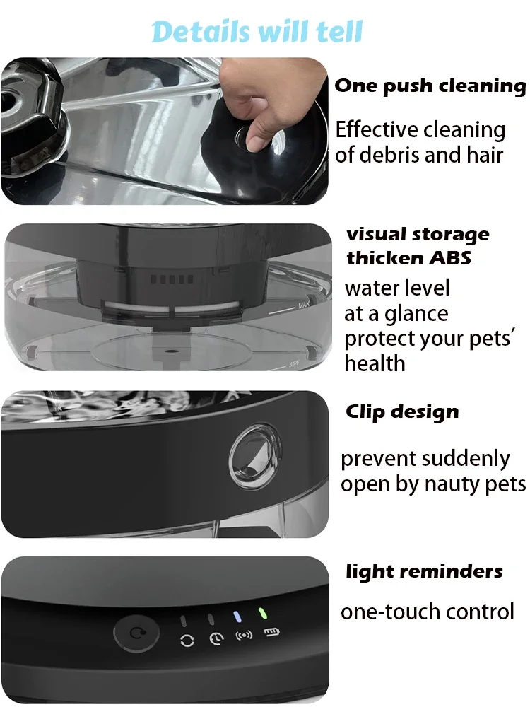 Wireless Pet Fountain Water Dispenser 7L 1000mAh Furpipi 60 Days of Power on One Charge ABS Automatic Pet Feeder Water Fountain