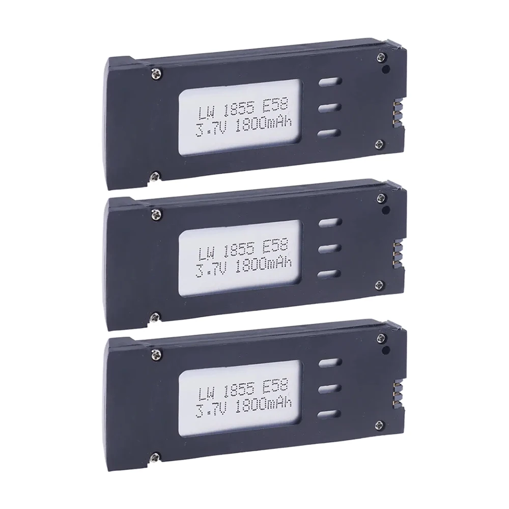 Batería 3.7V 1800mAh Para E58 E68 JY109 998PRO – Pack 3 Unidades Con Carga Y Carcasa ABS