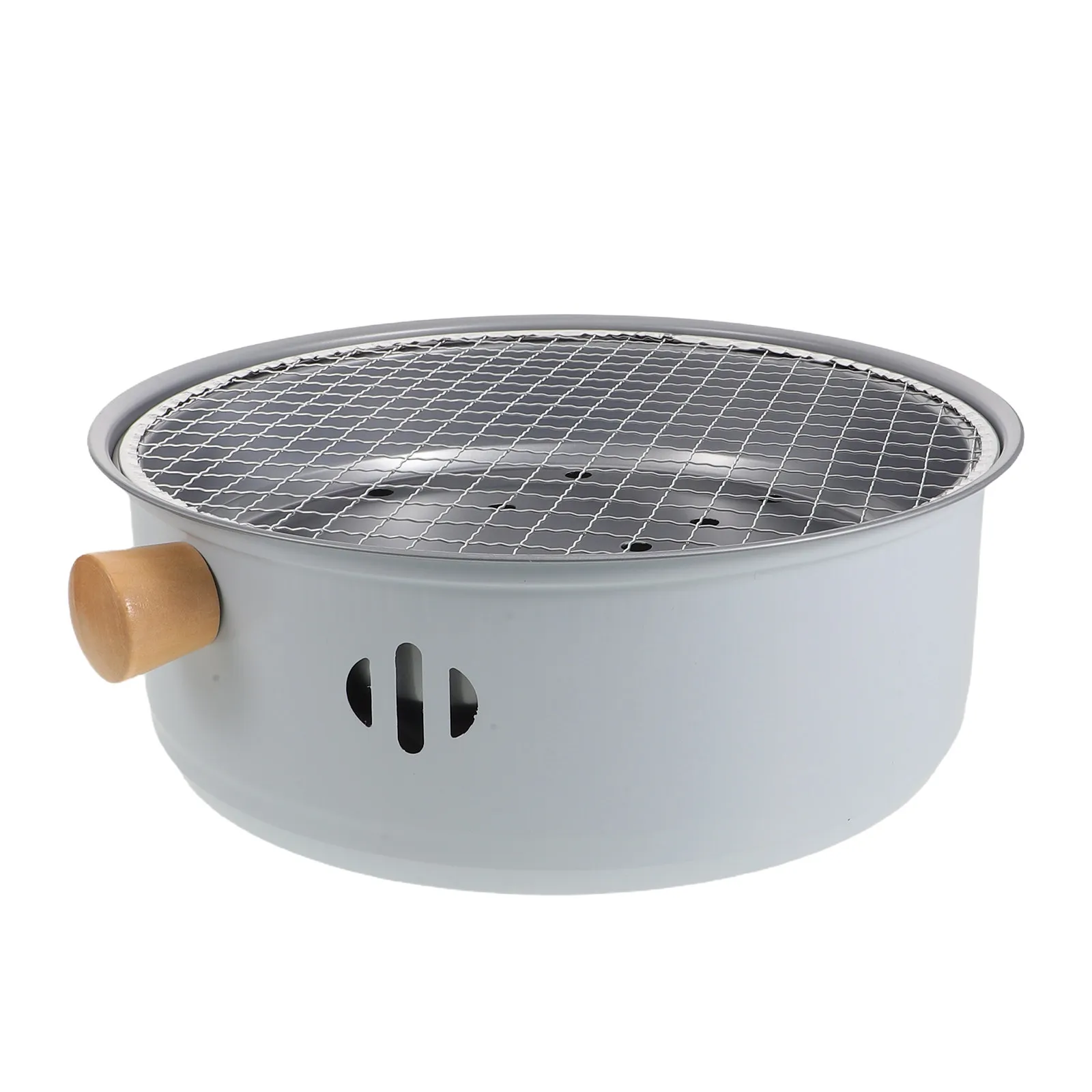 Portable Charcoal Bbq Grill 26.5cm Mini Outdoor Barbecue Grill for Camping Picnics Patio Parties Lightweight Compact Tabletop