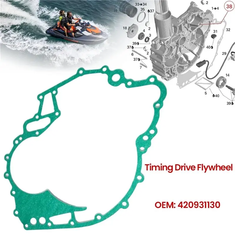 For Sea-Doo RXP 215 RXT 215 255 260 Compatible 420931130 Timing Drive Cover Gasket Replacement Part-A67F view 3