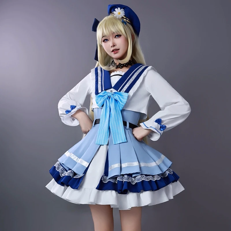 

Wuthering Waves Phoebe Cosplay Costume Anime Women Sweet Tops Skirt Clothes Role Play Clothing Halloween Comic-con Party Suit
